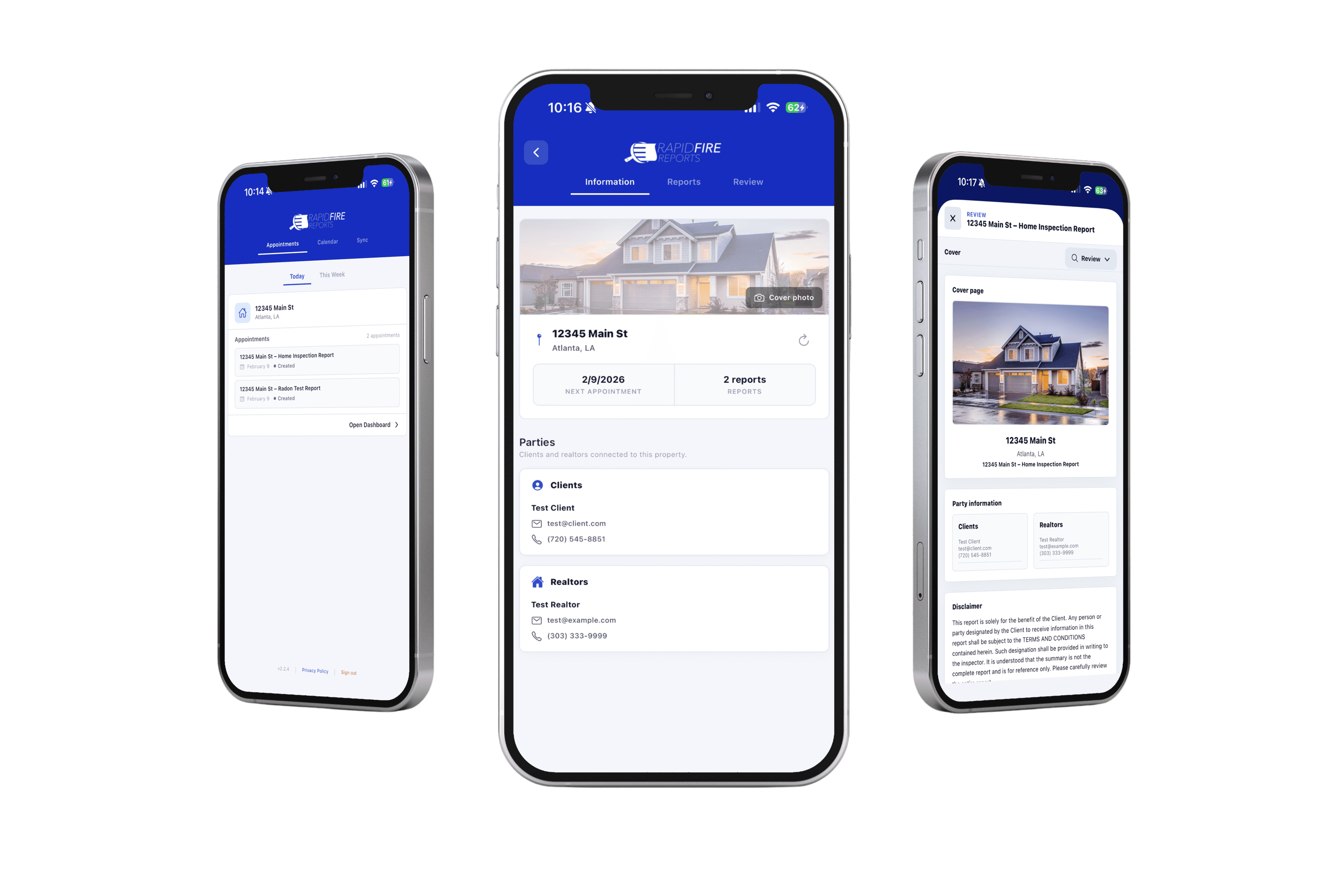 RapidFire Reports field workflow view